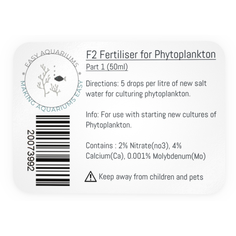 Easy Aquariums F2 Phytoplankton Fertiliser Part A 50ml