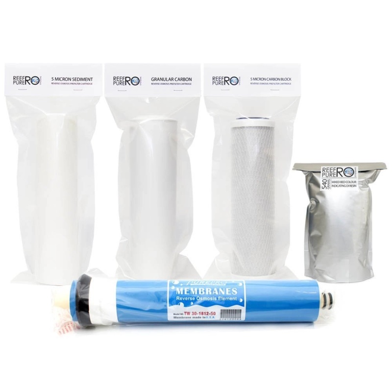 Reef Pure 5 Stage Filter Kit - Di Resin & Single 50gpd Membrane