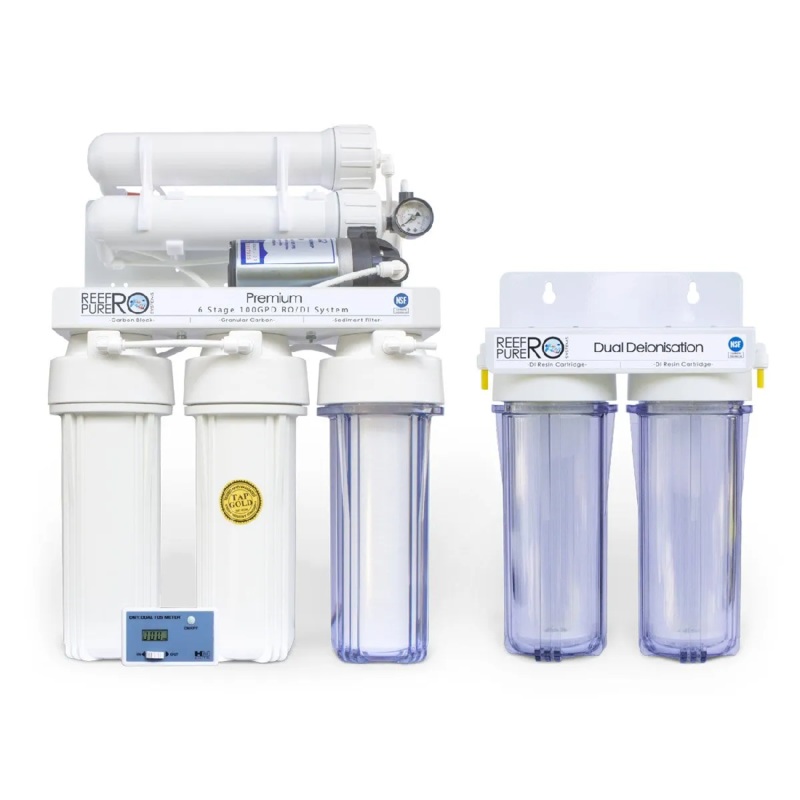 Reef Pure Ro 6 Stage 100gpd Premium Boosted Ro/di System