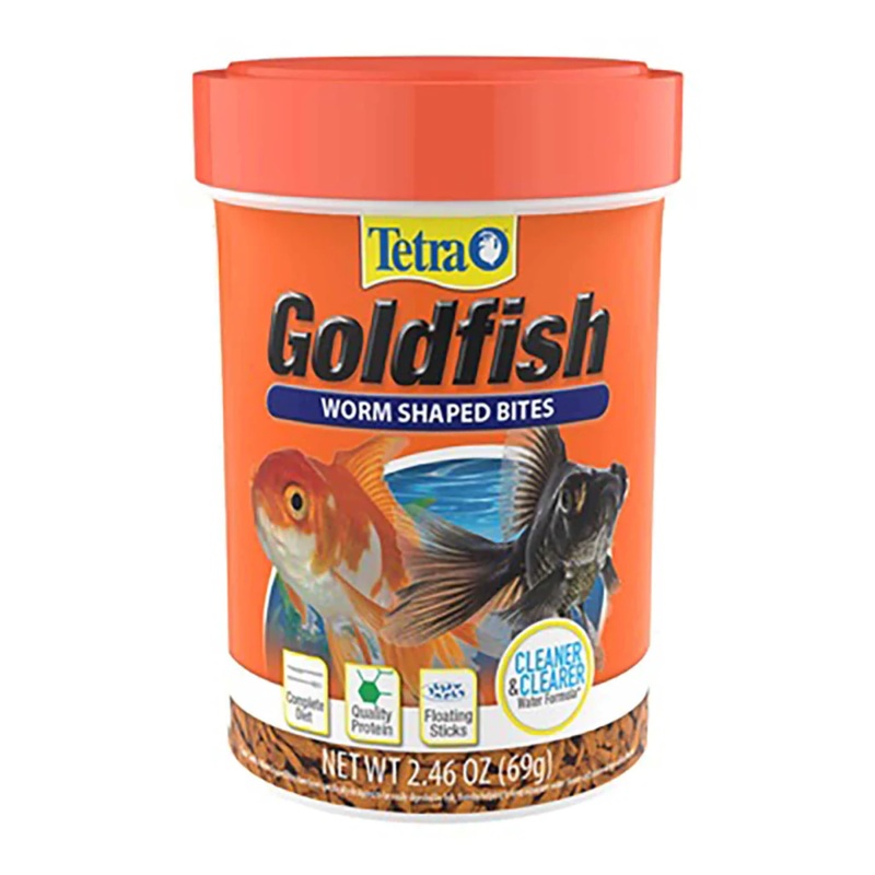 Tetra Goldfish Worm Shaped Bites Fish Food 69g