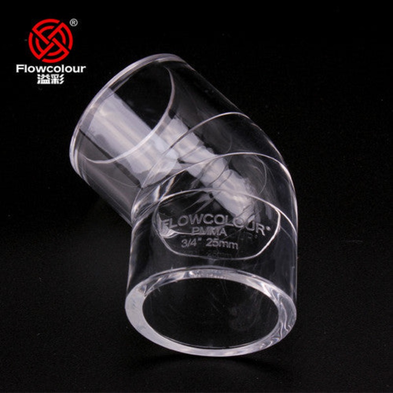 Sanking Plumbing Clear Din Acrylic 45 Degree Elbow 32mm