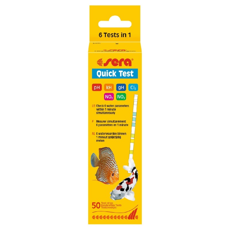 Sera Quick Test 50 Strips (ph Kh Gh Cl2 No3 No2)