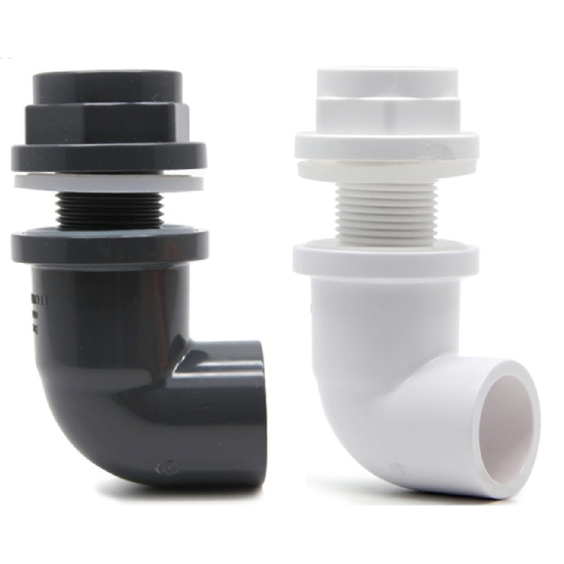 Sanking Plumbing Grey Din 90 Degree Tank Fitting (bulkhead) 25mm