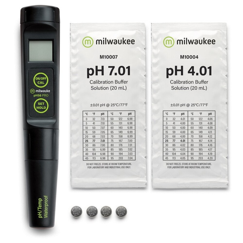 Milwaukee Instruments Ph56 Pro Waterproof 2-in-1 Ph/temp Tester With Replaceable Probe