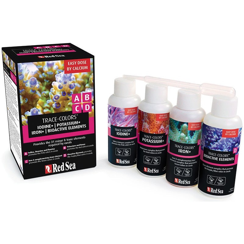 Red Sea Reef Coral Colours Abcd 4 X 100ml Bottle Trial Pack