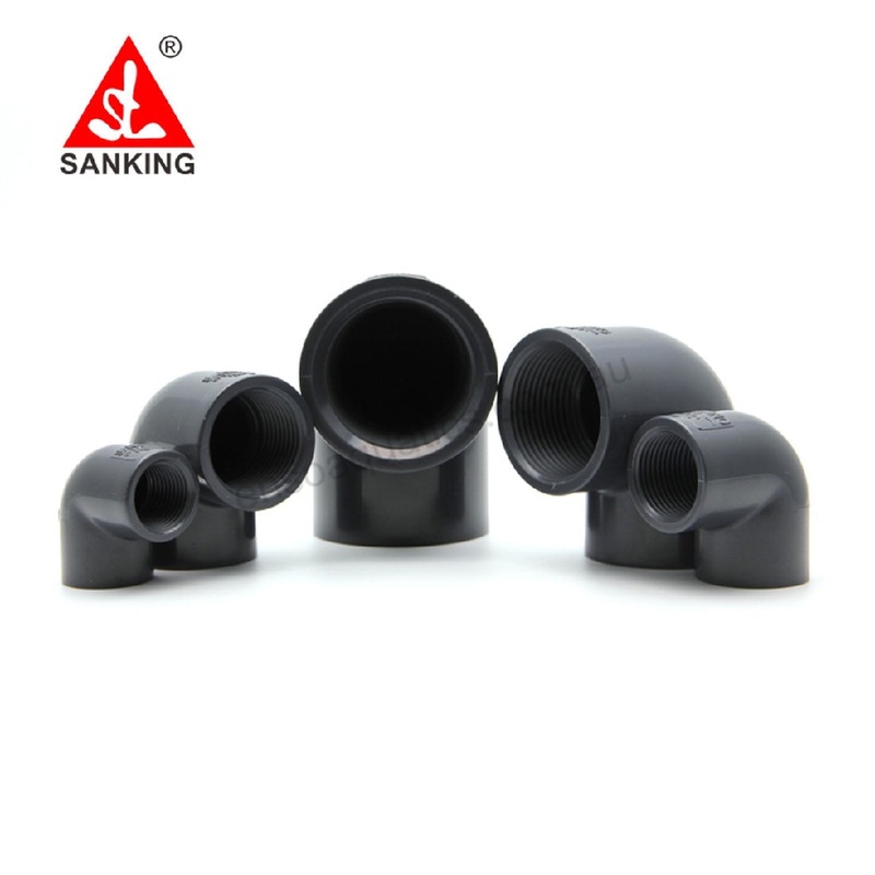 Sanking Plumbing Grey Din 90 Degree Slip To Threaded Elbow 40mm