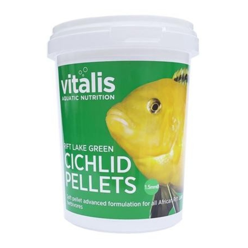 Vitalis Aquatic Nutrition Cichlid Herbivore (green) Rift Lake Pellet 1.5mm 140g