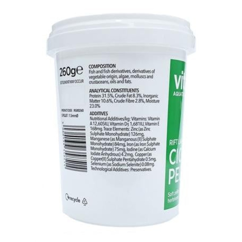 Vitalis Aquatic Nutrition Rift Lake Green Cichlid Pellet 1.5mm 1.8kg