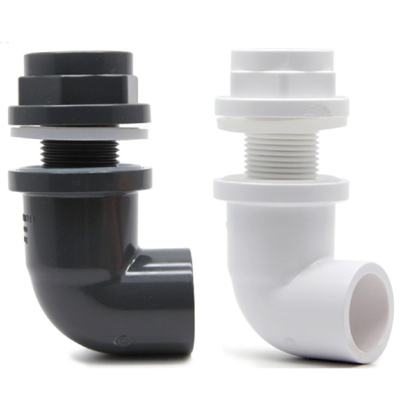 Sanking Plumbing Grey Din 90 Degree Tank Fitting (bulkhead) 20mm