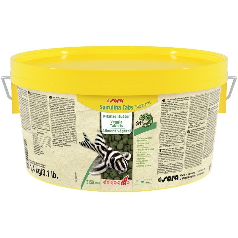 Sera Spirulina Tabs Nature - 1.4kg / 2.2l / 2150 Tabs