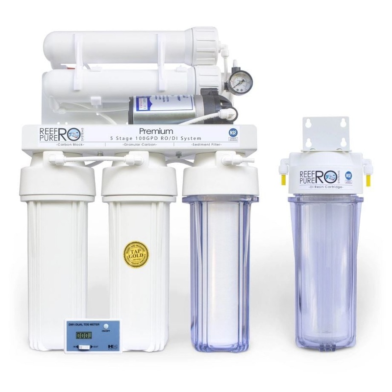 Reef Pure Ro 5 Stage 100gpd Premium Boosted Ro/di System