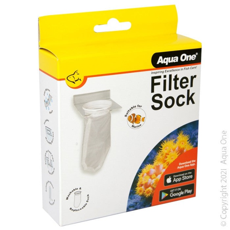 Aqua One Filter Sock Round 12x11.5x26.5cm Suit Up To 6mm Glass For Sump Systems (50104)