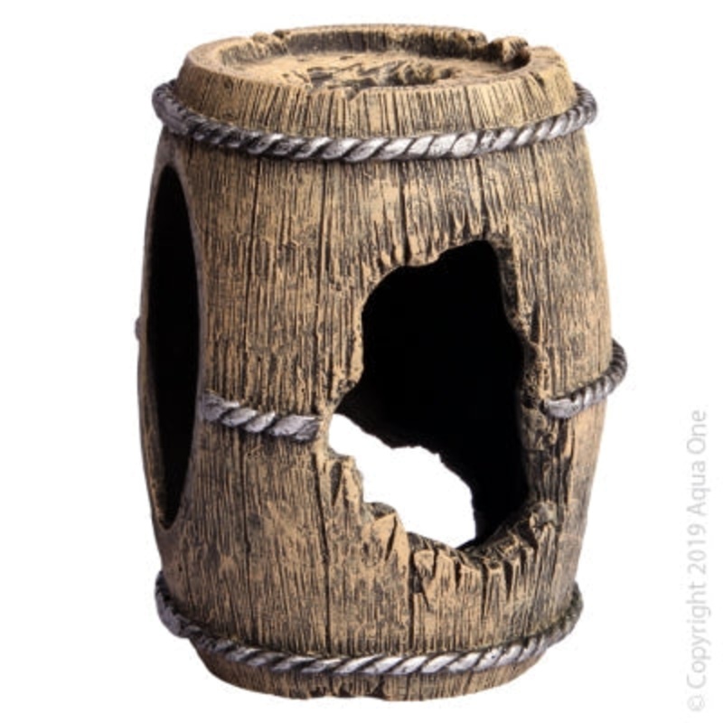 Aqua One Ornament Deluxe Whisky Barrel M 11.5x8.5x9cmh (36924)