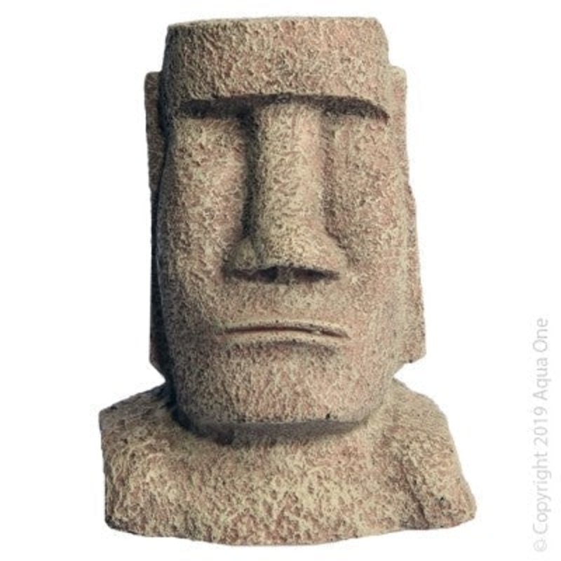Aqua One Ornament Easter Island Head 12x9.5x15.5cmh (36946)