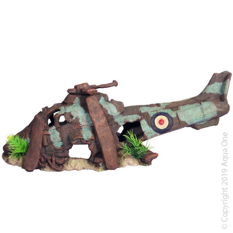 Aqua One Ornament Ruined Helicopter M 40x13x15cm (36978)