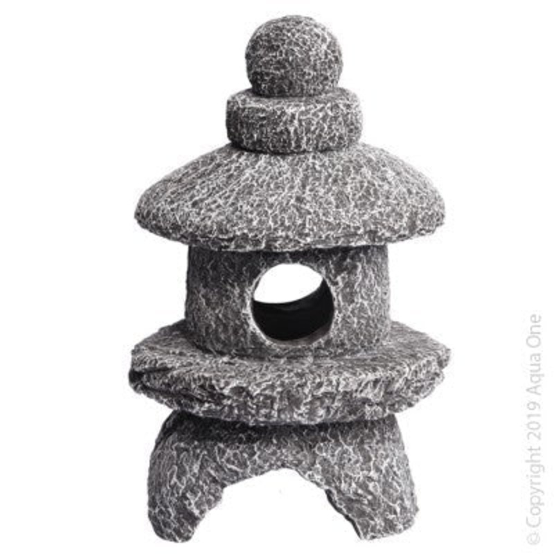 Aqua One Ornament Stump With Plant 13x8.5x14cmh (37887)