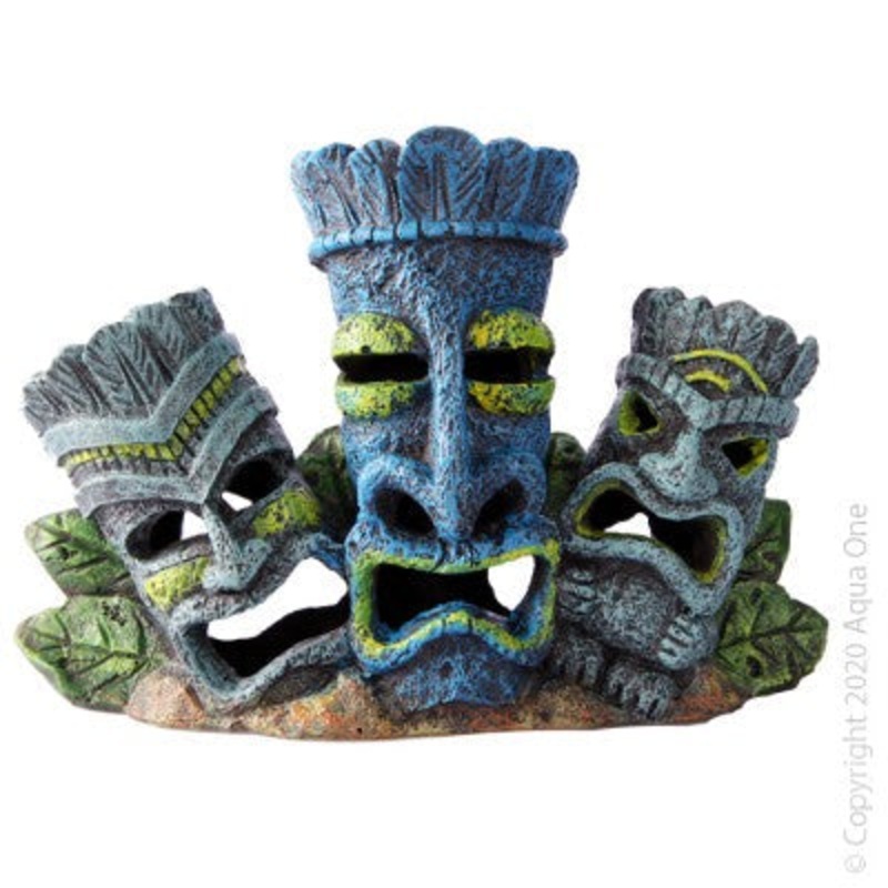 Aqua One Ornament Tiki Head Medium 11x6.5x14.5cm (36984)