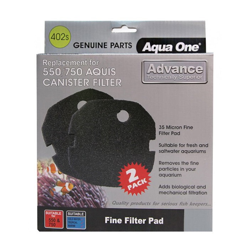 Aqua One Sponge 35ppi 2pk 402s - Aquis 550/750 (25402s)