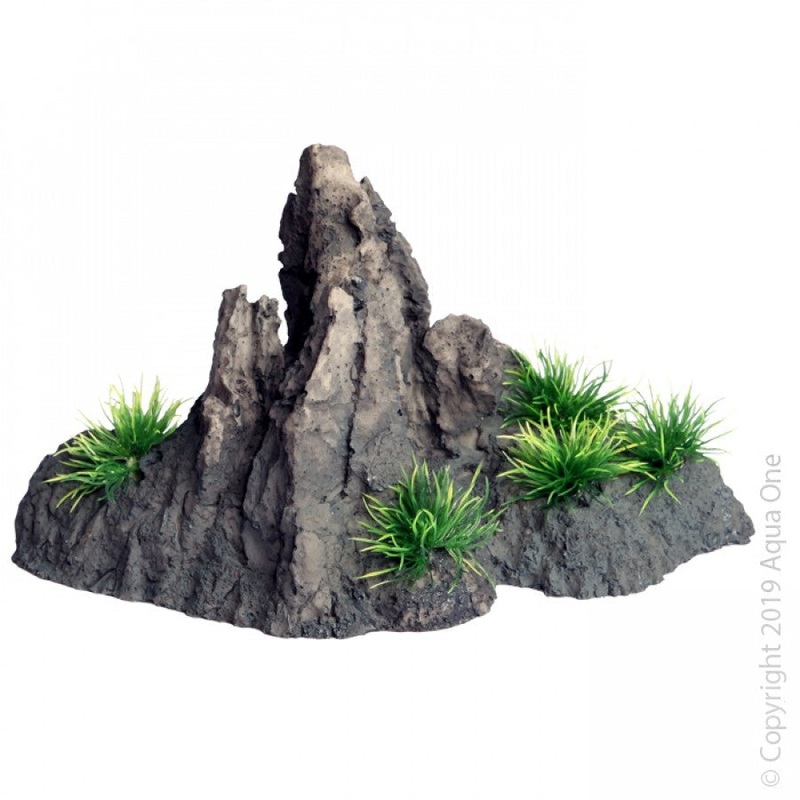 Aqua One Volcanic Rock With Plant S 22x11.5x13cmh (37883)