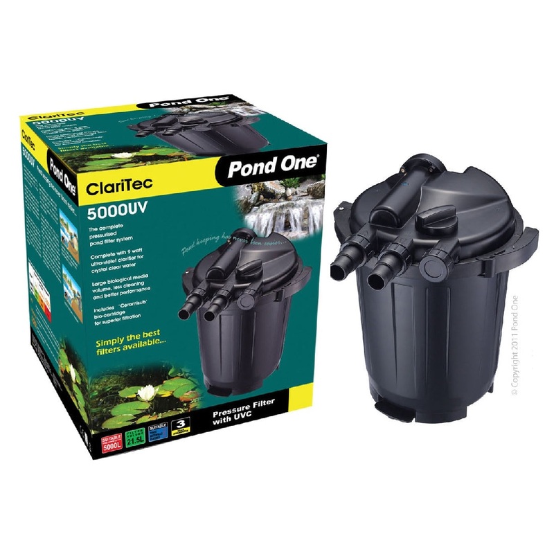 Pond One Claritec 5000uv Pressurised Filter With 9w Uvc