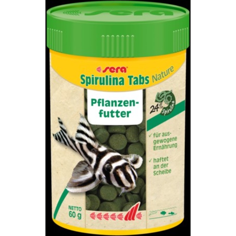 Sera Spirulina Tabs Nature - 60g / 100ml / 100 Tabs