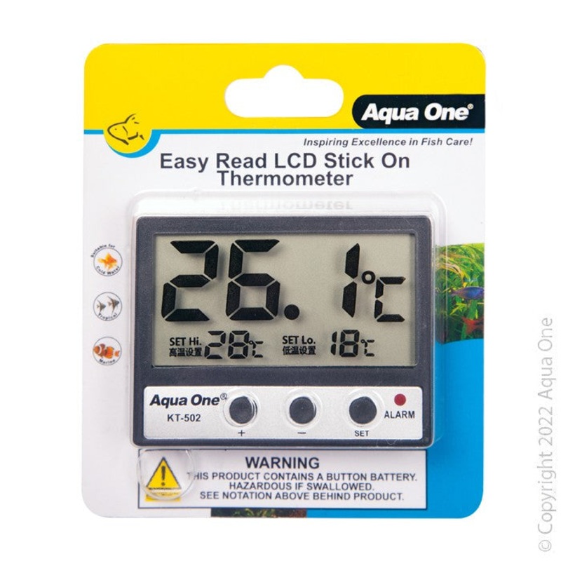 Aqua One Easy Read Lcd Stick On Thermometer (10302)