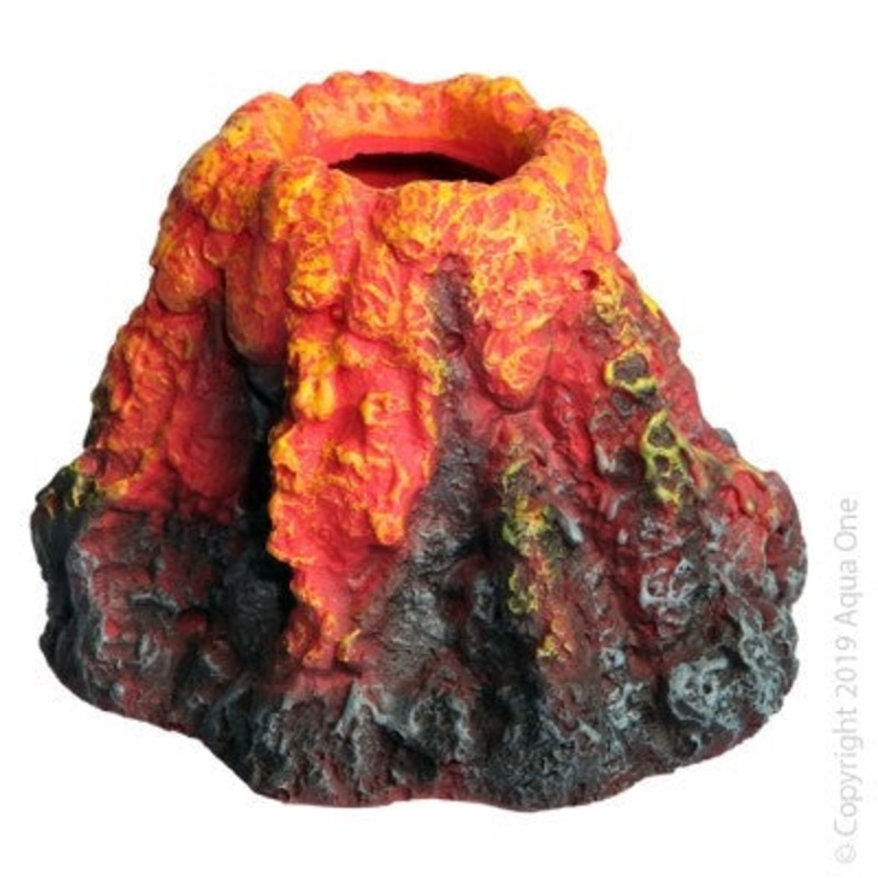 Aqua One Ornament Volcano With Lava 11x12x8cmh (36795)