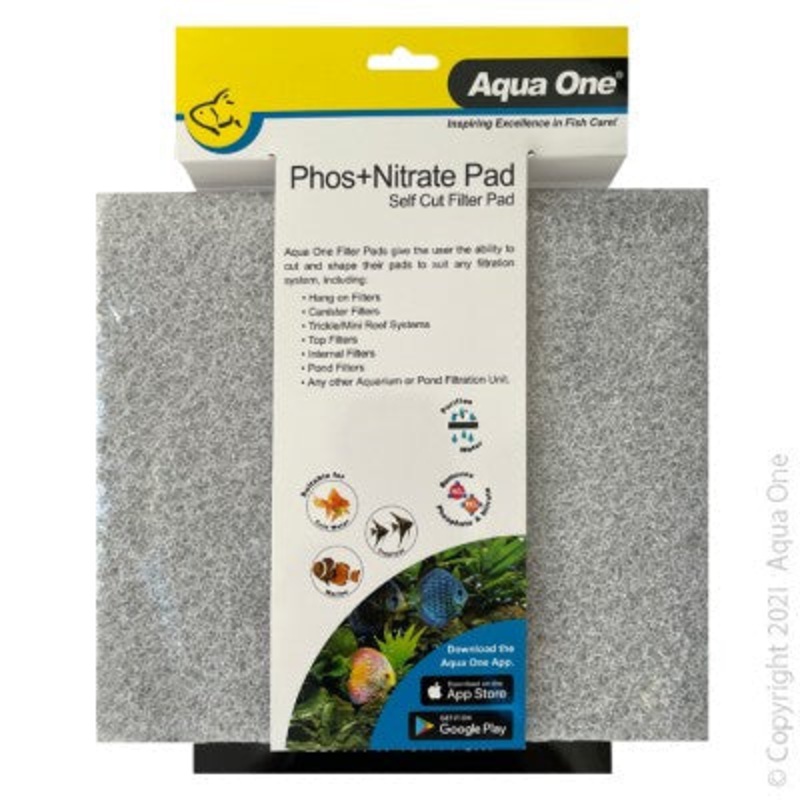 Aqua One Phos + Nitrate Pad Self Cut Filter Pad 25.4 X 45.7cm (10457)