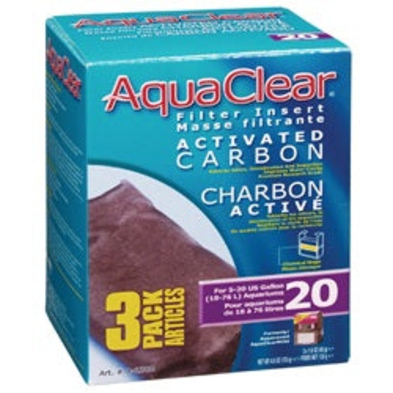 AquaClear Charbon activ pour 20-Mini, 135 g (4,8 oz), paquet de 3