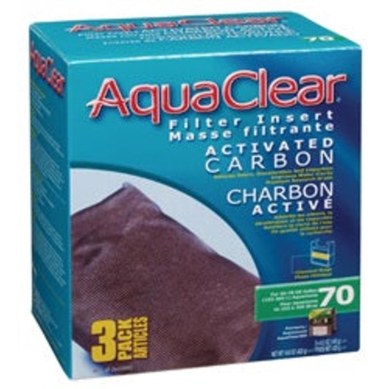 AquaClear Charbon activ pour 70-300, 420 g (14,8 oz), paquet de 3