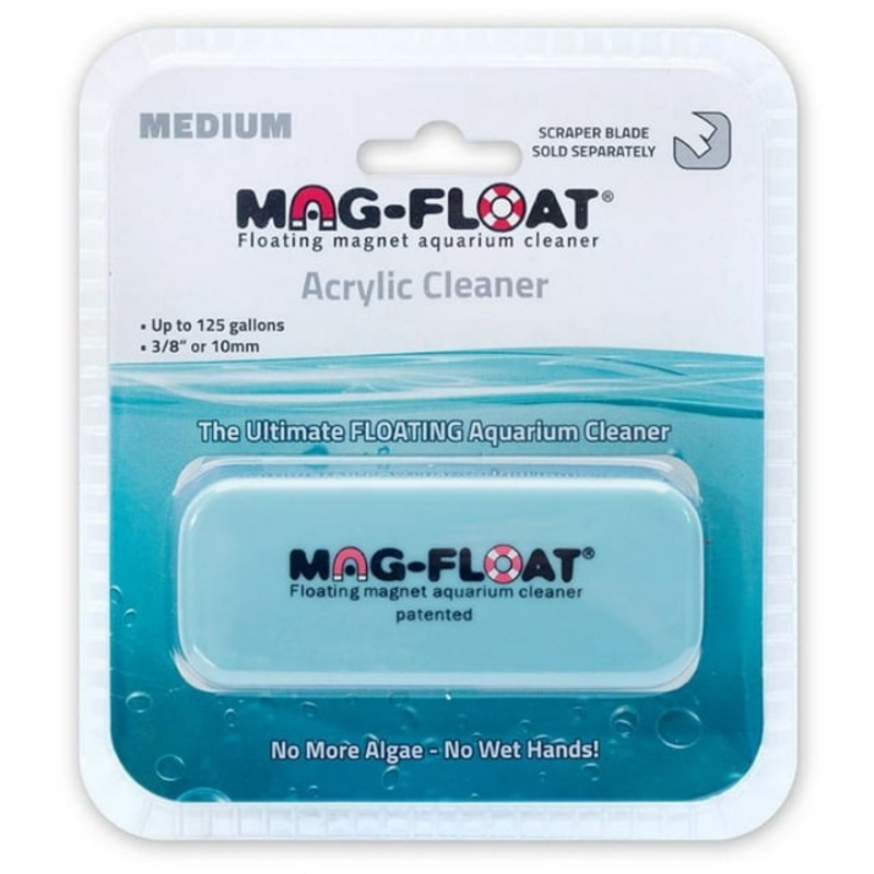 Mag-Float 130 Medium  Nettoyeur Magntique Flottant pour Aquariums en Acrylique (3/8  10 mm)