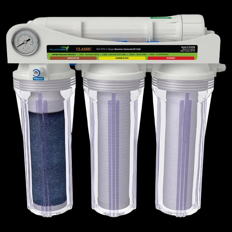 AquaticLife Classic 100 GPD, 4-Stage RO Unit  Systme dOsmose Inverse  4 tapes de 100 GPD
