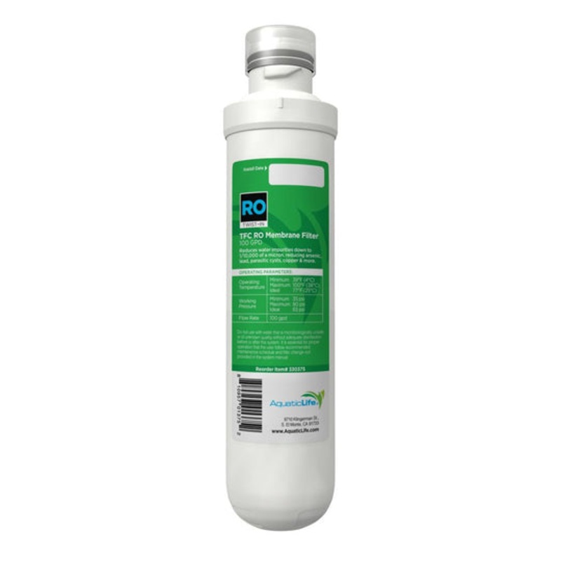 AquaticLife Twist-In RO Membrane 100 GPD  Membrane dOsmose Inverse Twist-In
