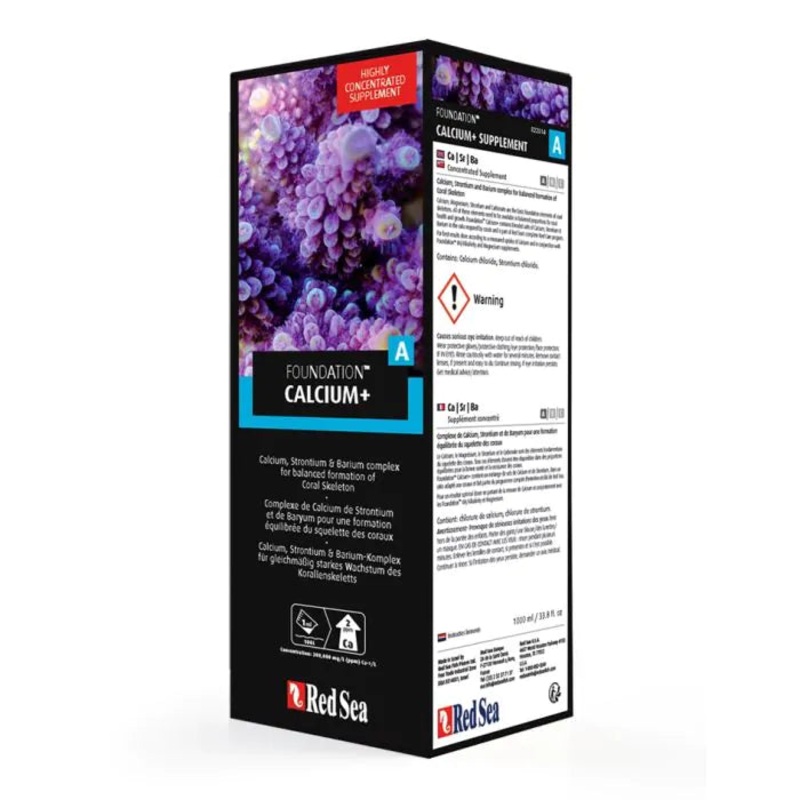 Red Sea Reef Foundation A (Ca/Sr) 1L  quilibre Optimal du Calcium et Strontium pour Coraux