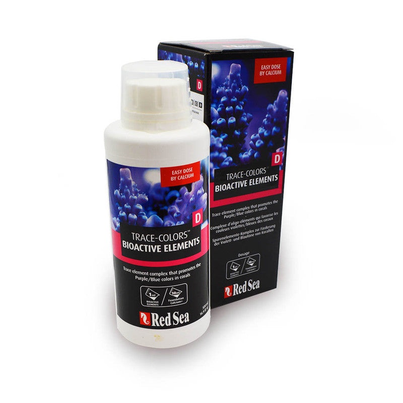 Red Sea Trace Colors BioActive Elements+ (Coral Colors D) 500ml  Renforce la Pigmentation et la Sant des Coraux