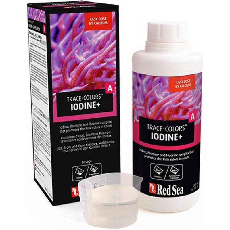 Red Sea Trace Colors Iodine+ (Coral Colors A) 500ml  Optimisation de la Pigmentation et du Mtabolisme Corallien