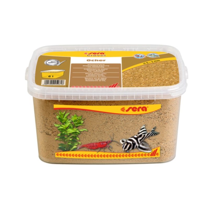 sera Gravel Ocher 0-2 mm - dos tamaos disponibles