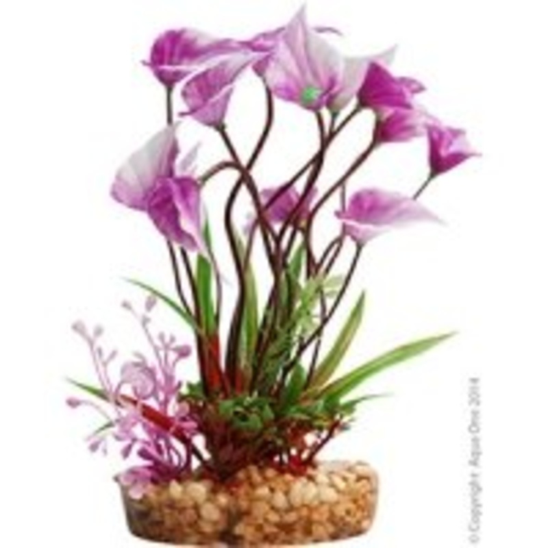 Aqua One Plastic Plant Yellow Villarsia W Gravel Base M