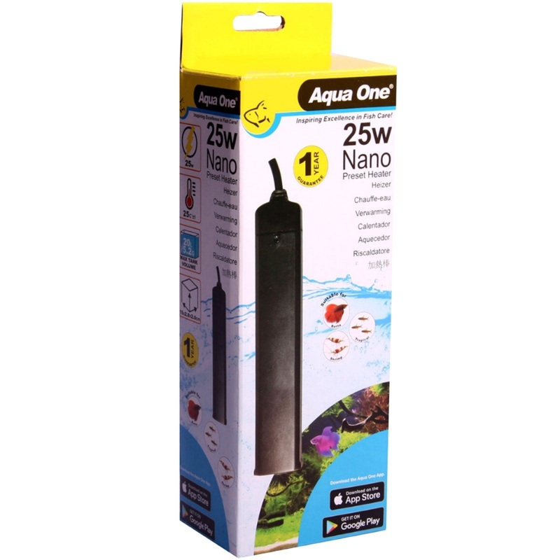 Aqua One Nano 26c Preset Heater - 25w