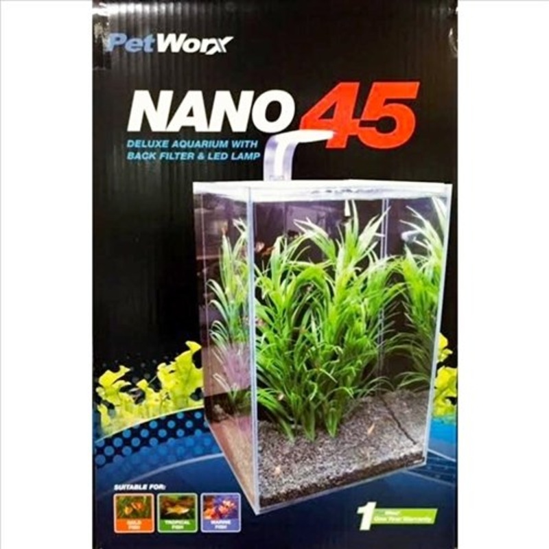 Pet Worx Nano 45 Aquarium 40lt (30x30x45cm)