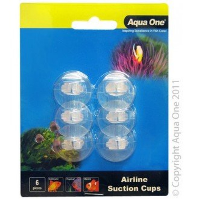 Aqua One Air Line Suction Cups 6pk