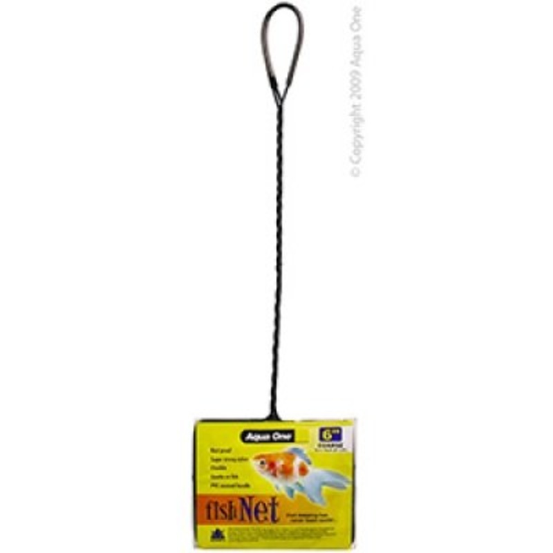 Aqua One Coarse Long Handle Fish Net 6in 16cm