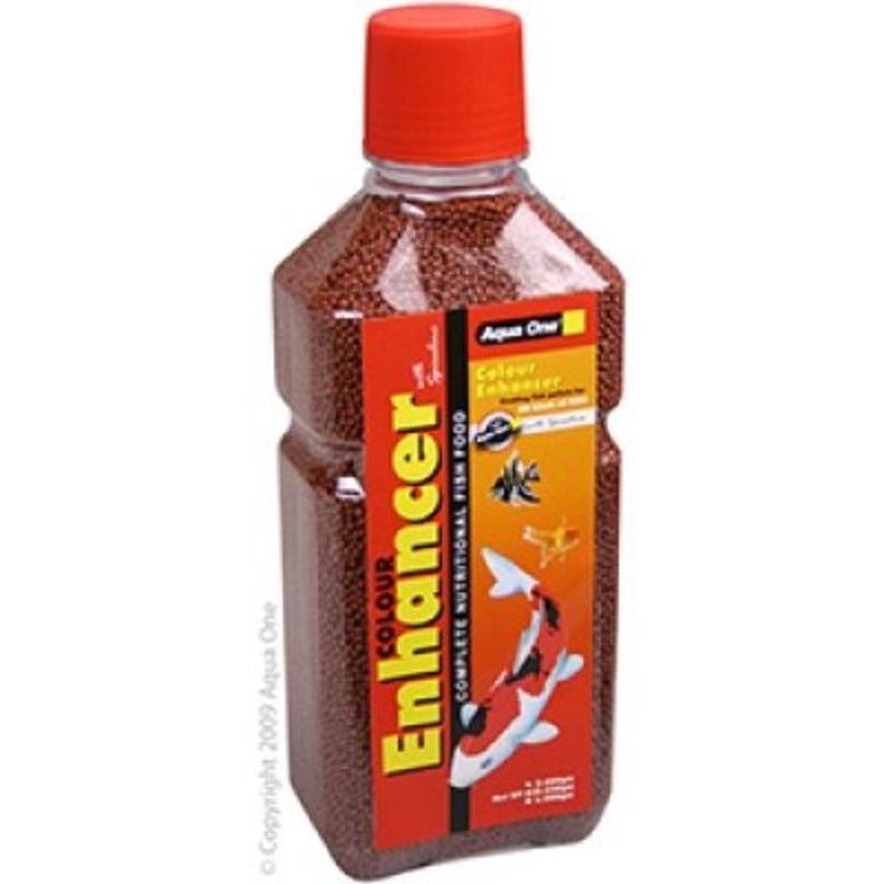 Aqua One Colour Enhancer Pellet Food 1mm 680g Bottle
