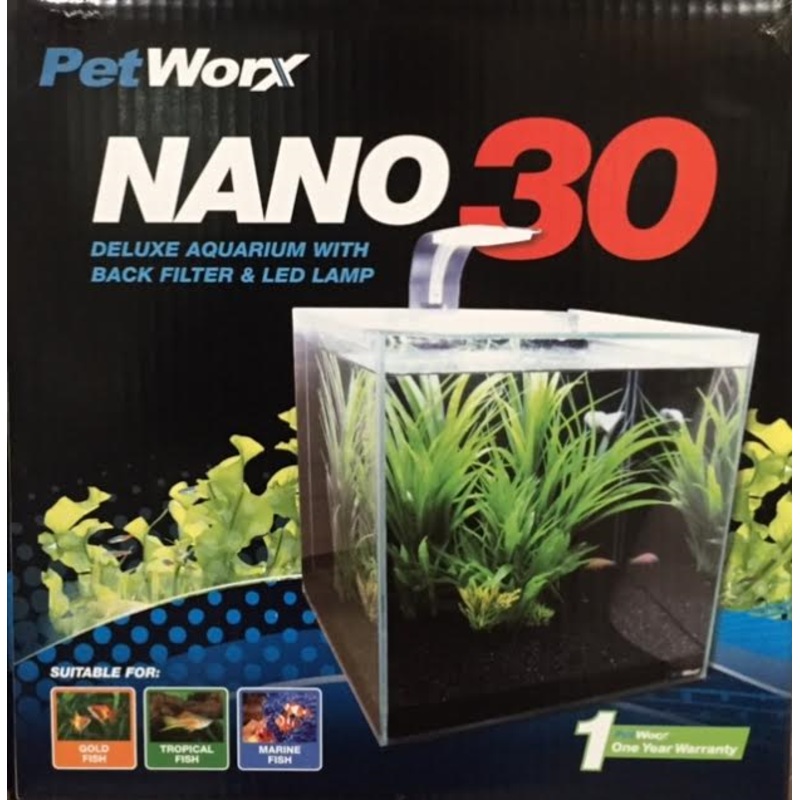 Pet Worx Nano 30 Aquarium 27lt (30x30x30cm)
