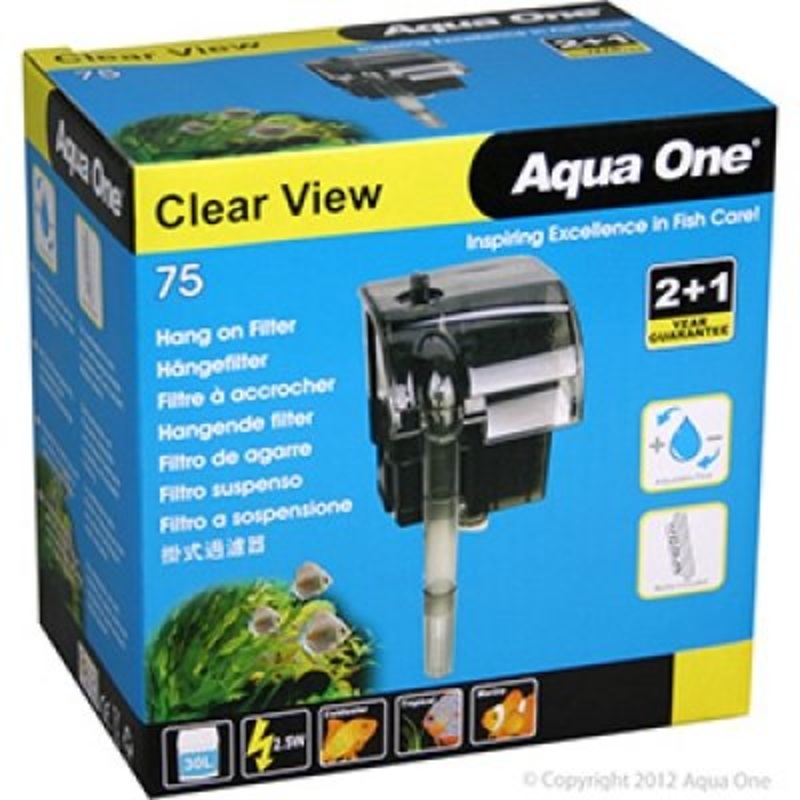 Aqua One Hang On Filter Clearview 75 190lh