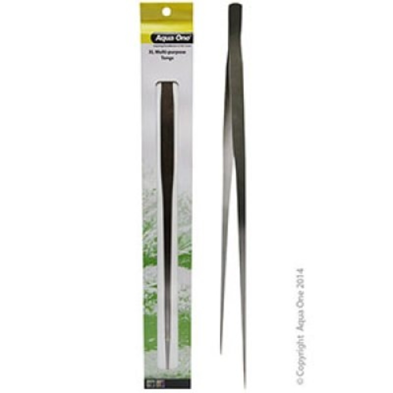 Aqua One Multi Purpose Tongs Xl 48cm Stainless Steel