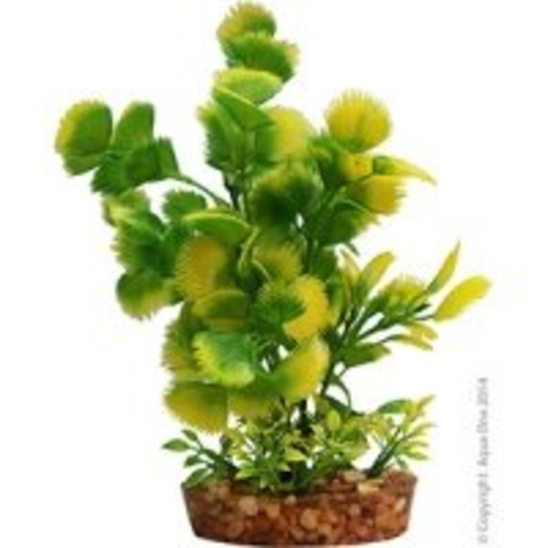 Aqua One Plastic Plant Yellow Hottonia W Gravel Base M