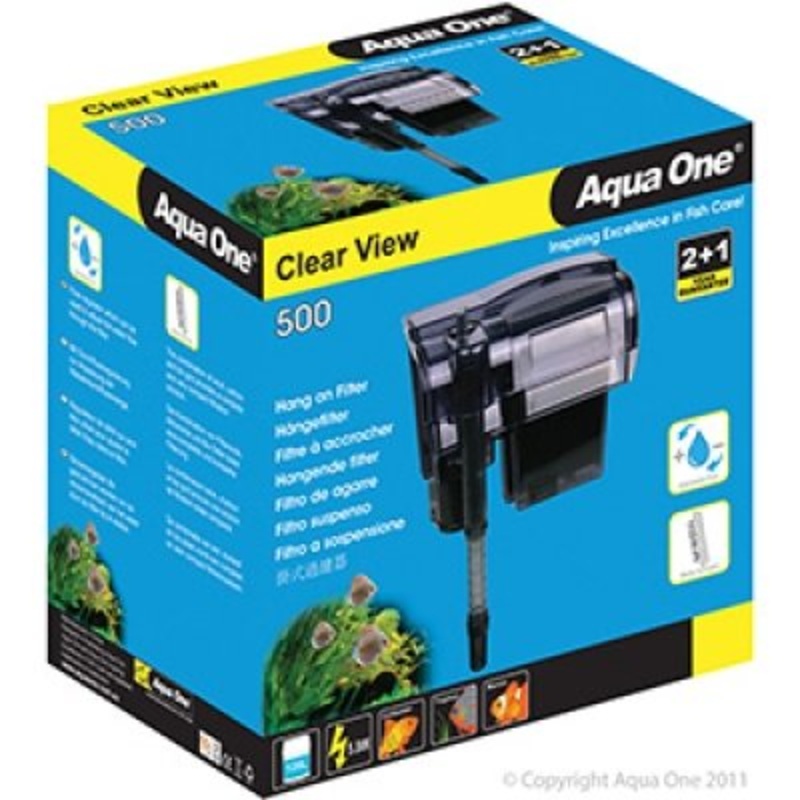 Aqua One Hang On Filter Clearview 500 500lh