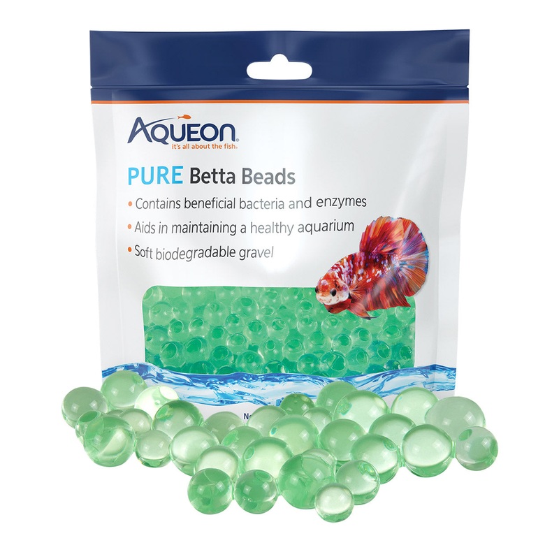Aqueon Pure Betta Beads - Green - 350 ml - Beneficial Bacteria & Enzymes