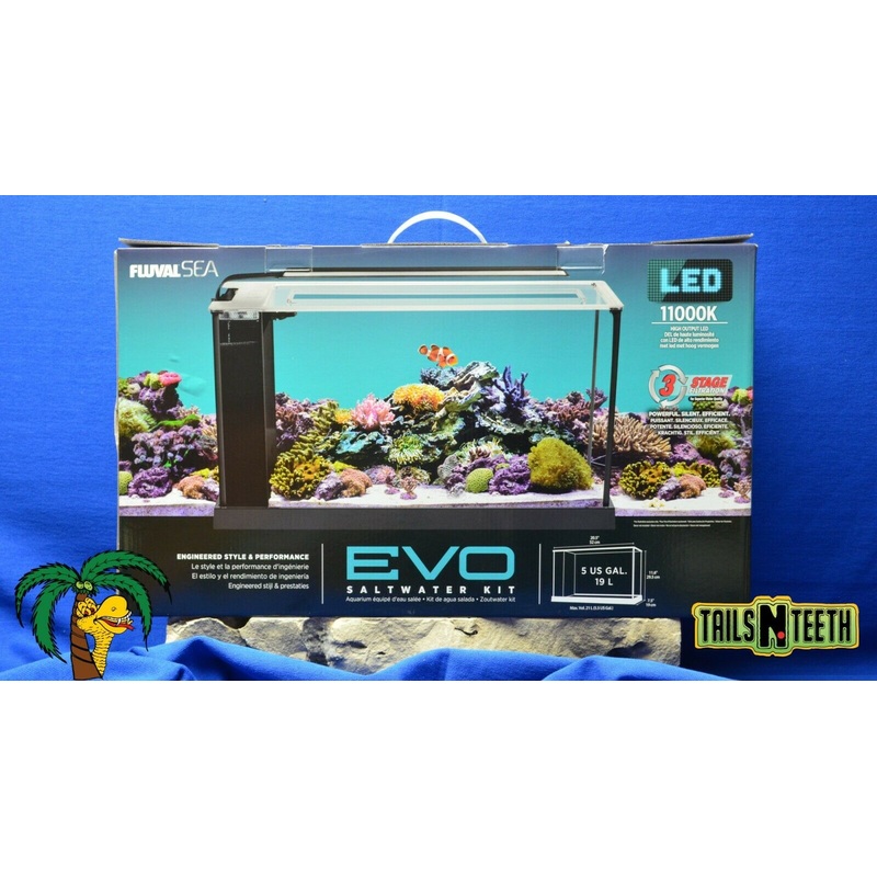 Fluval SEA EVO Marine Aquarium Kit - 19L (5 US gal) - Saltwater Glass Aquarium Kit